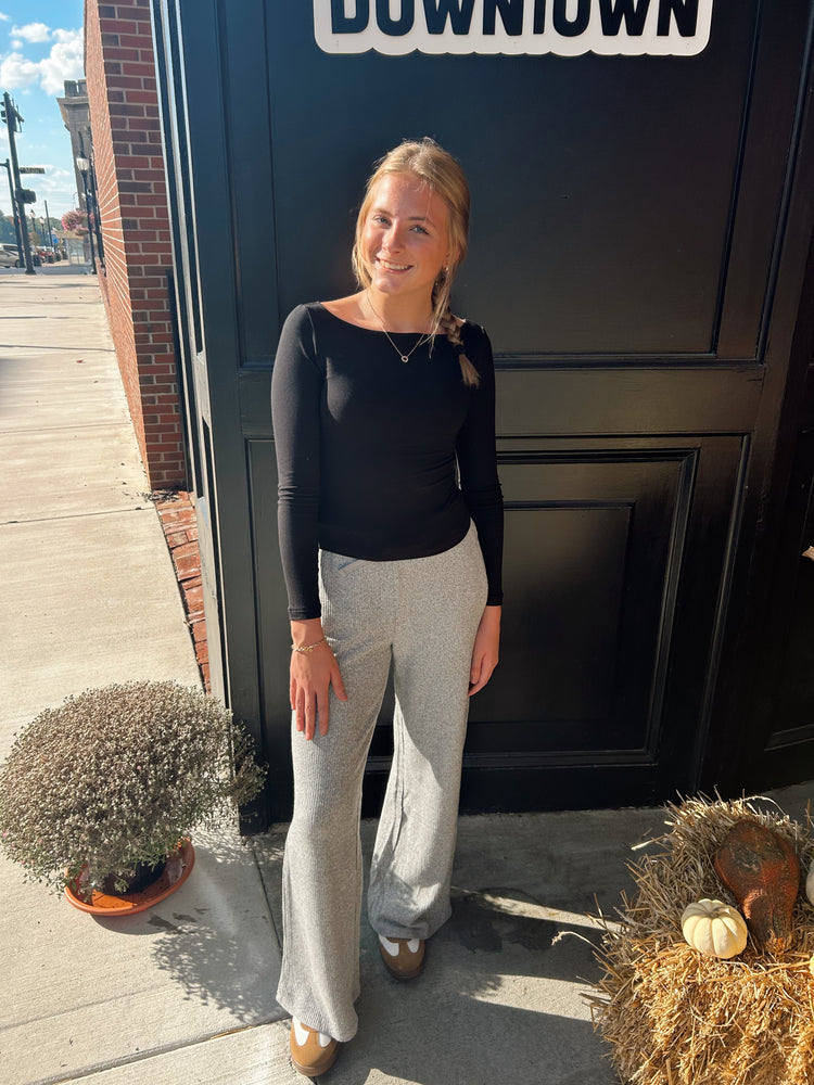 Textured Sweater Pants