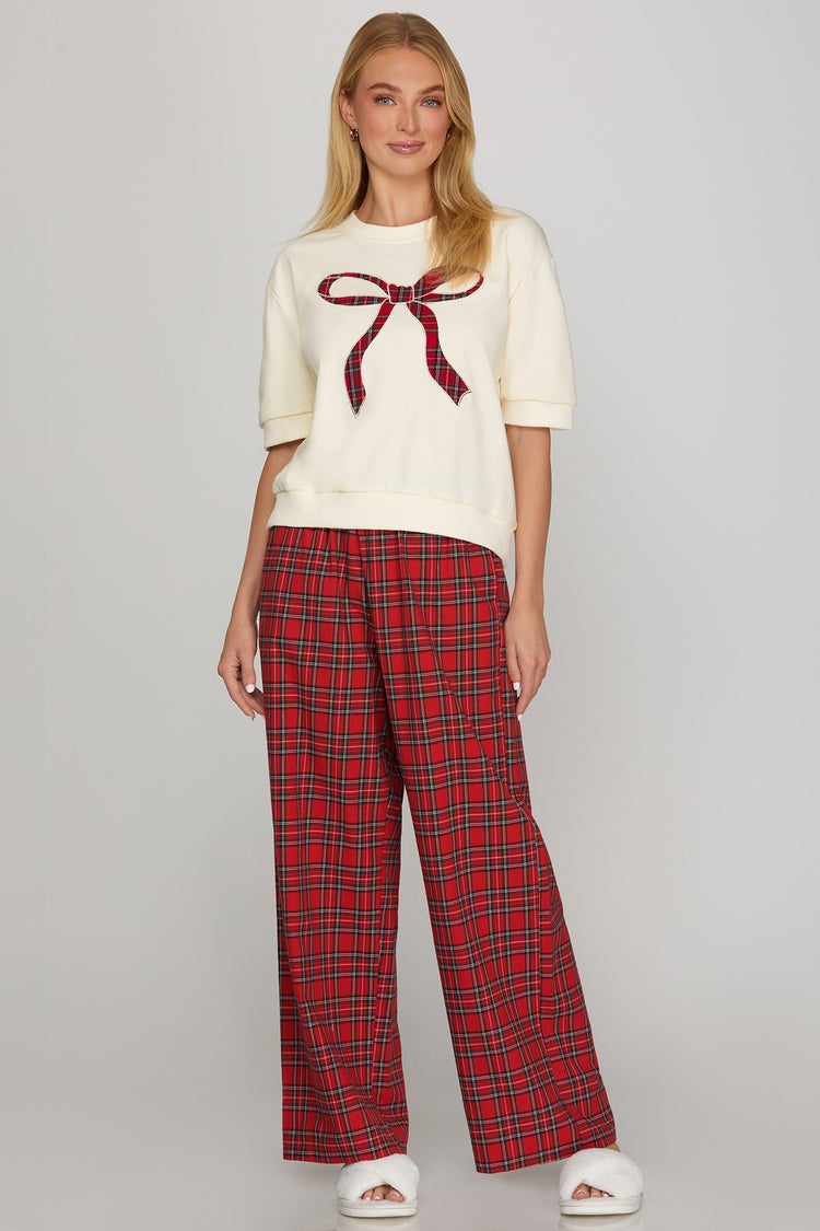 TARTAN PLAID LONG PANTS