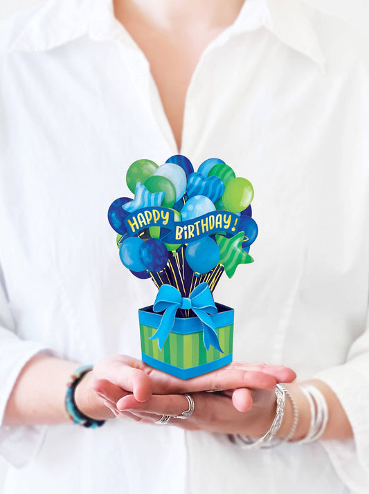 Mini Blue Birthday Balloons