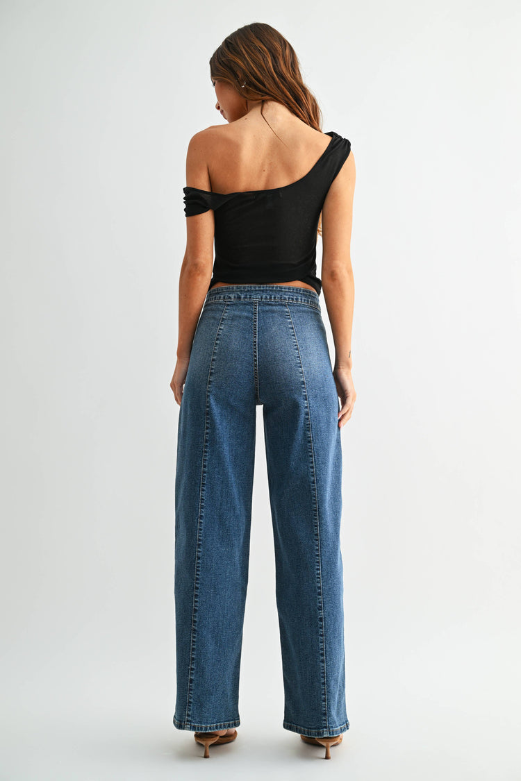 Pocket Straight Denim Jean