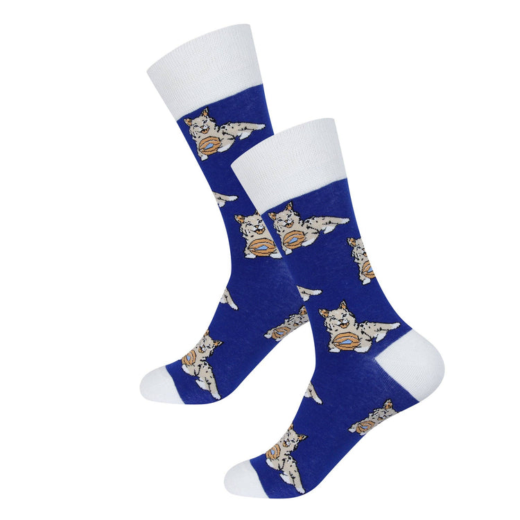 Sitting Wildcat Socks