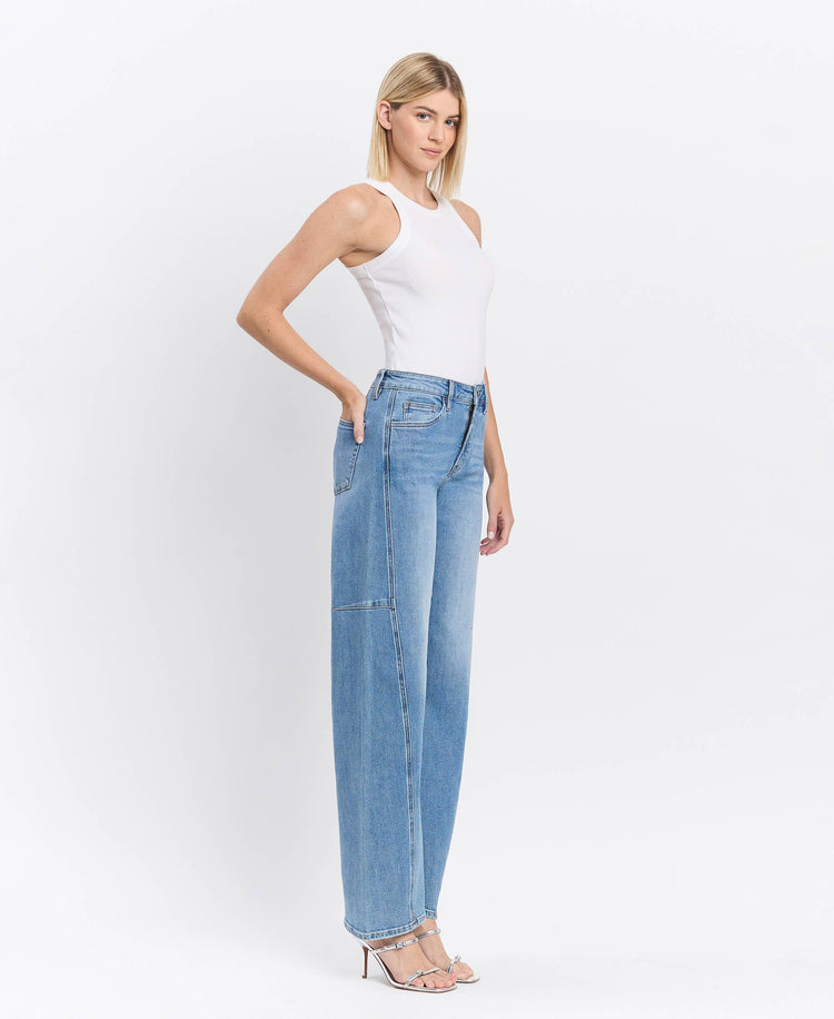 SUPER HIGH RISE WIDE BARREL JEANS