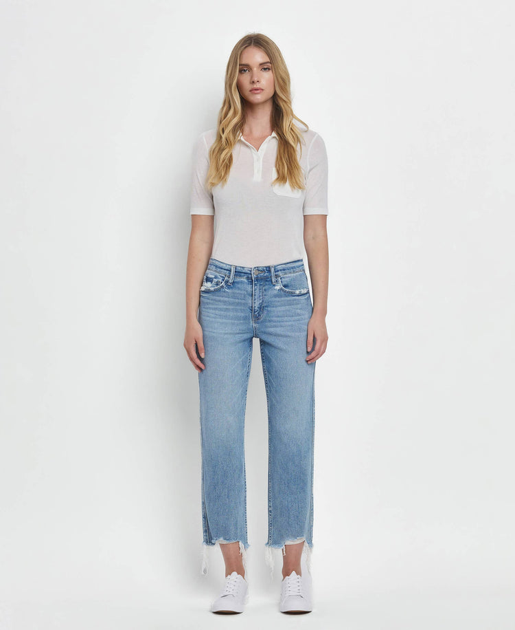 VICTORIA HIGH RISE REGULAR STRAIGHT JEANS