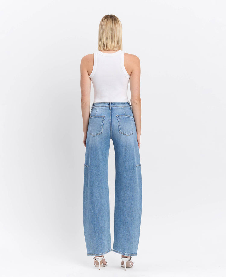 SUPER HIGH RISE WIDE BARREL JEANS