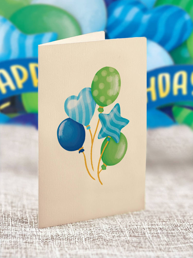 Mini Blue Birthday Balloons