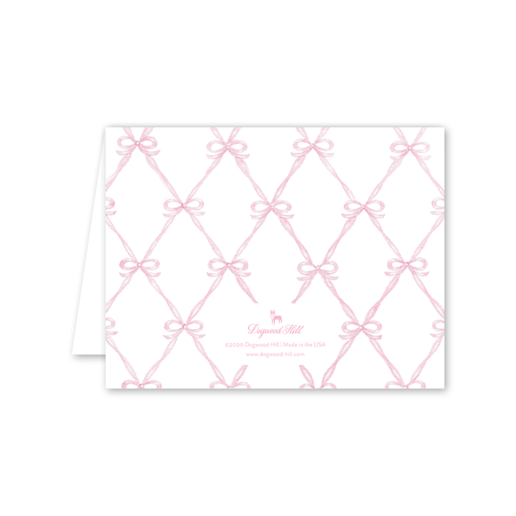 Rattle and Bow Pink: Single Card