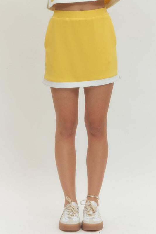 Sleeveless Top Mini Skirt set