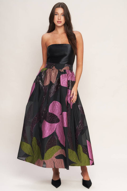Floral Print Woven Midi Dress