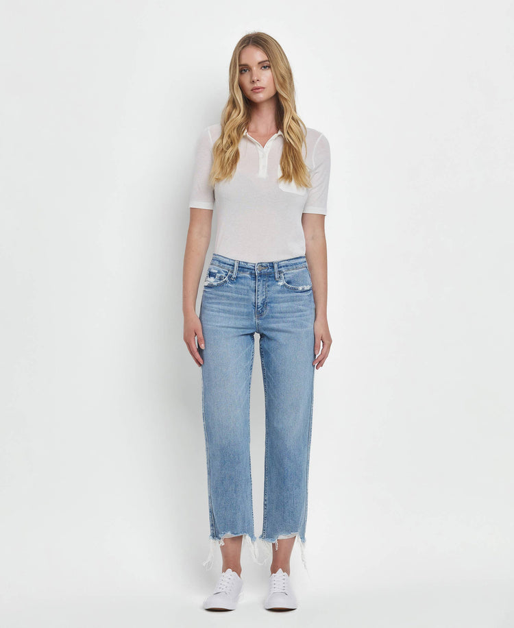 VICTORIA HIGH RISE REGULAR STRAIGHT JEANS