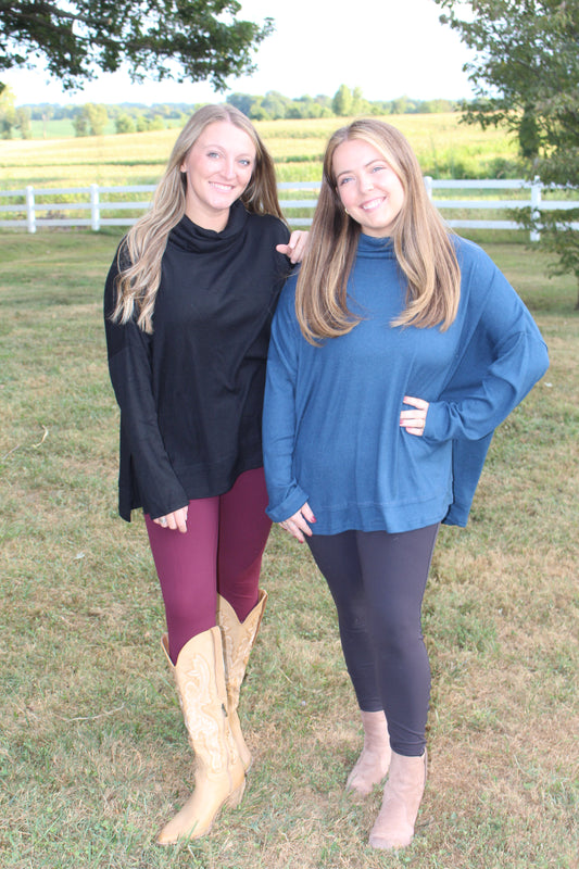 Long Sleeve Turtleneck Knit Top