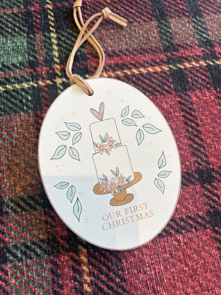 Our First Christmas Cake Ornament