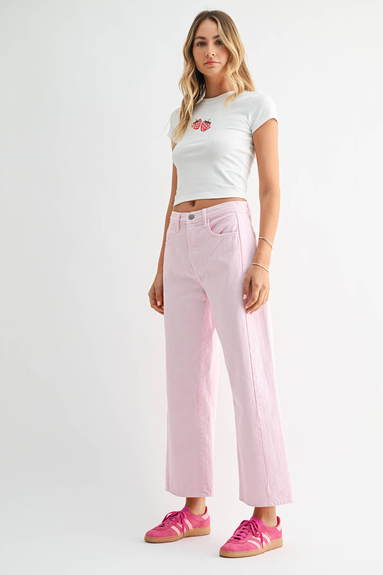PINK - Barrel Jean Twist