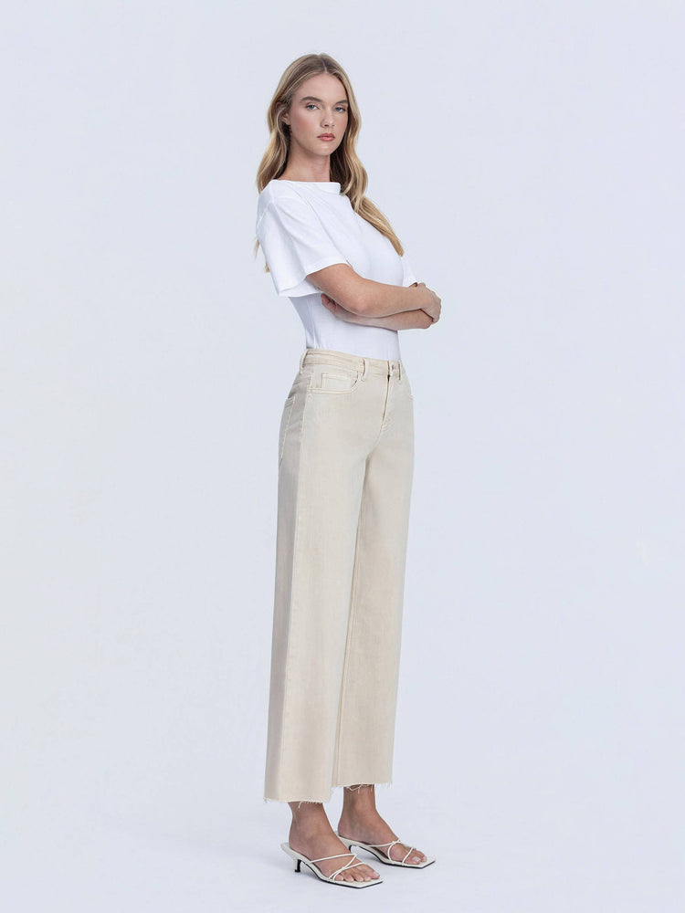 OLIVIA HIGH RISE CROP WIDE LEG JEANS