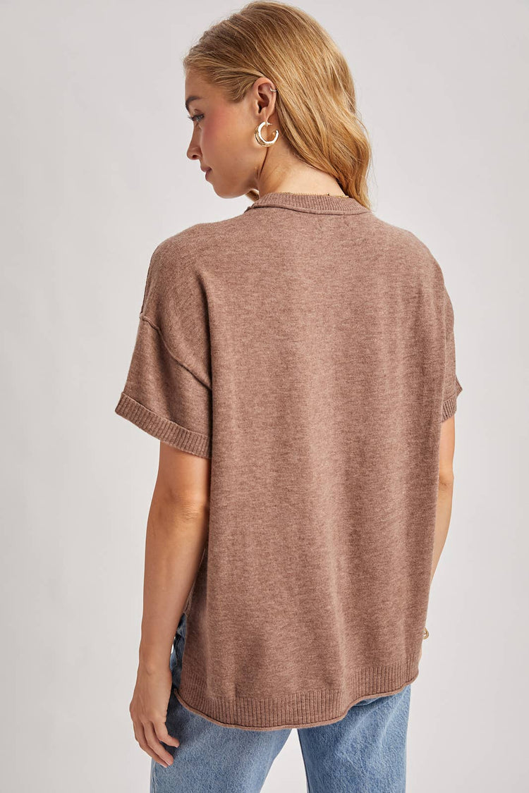 CREW NECK KNIT TEE