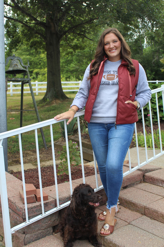 Maroon Puffer Vest