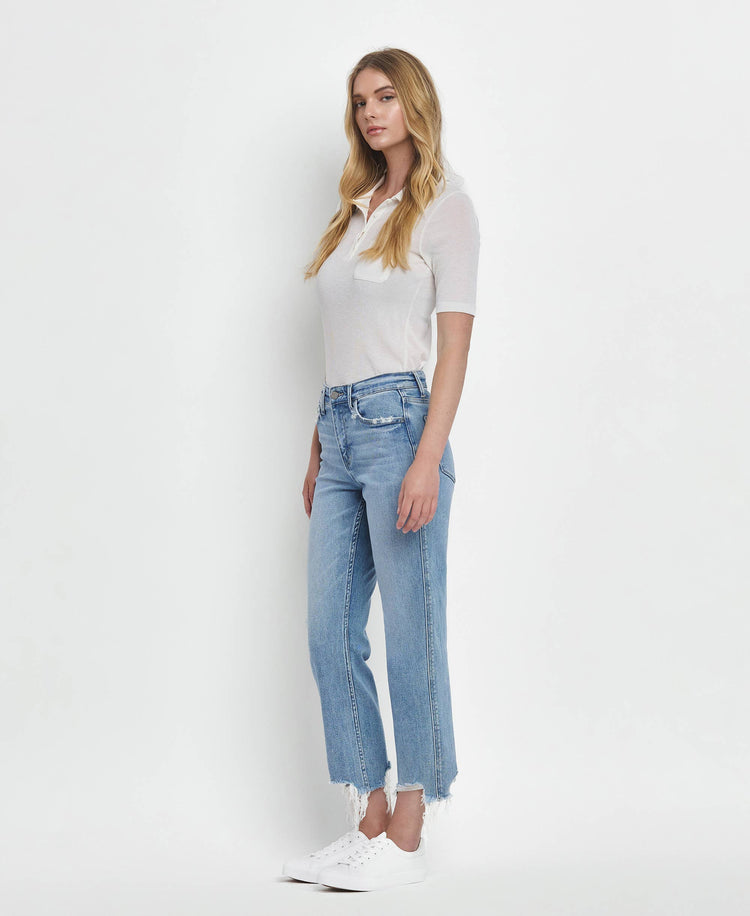 VICTORIA HIGH RISE REGULAR STRAIGHT JEANS