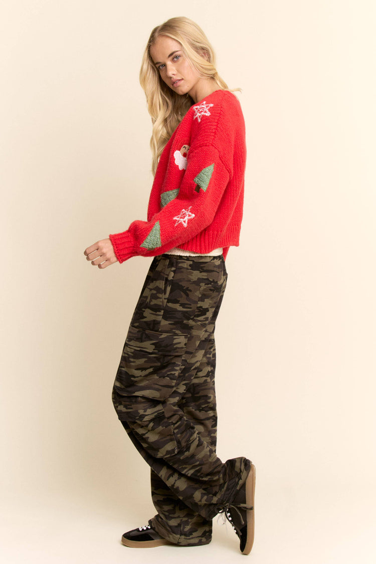 CHRISTMAS THEMED KNITTED CARDIGAN