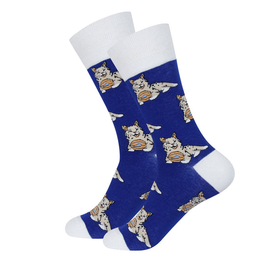 Sitting Wildcat Socks