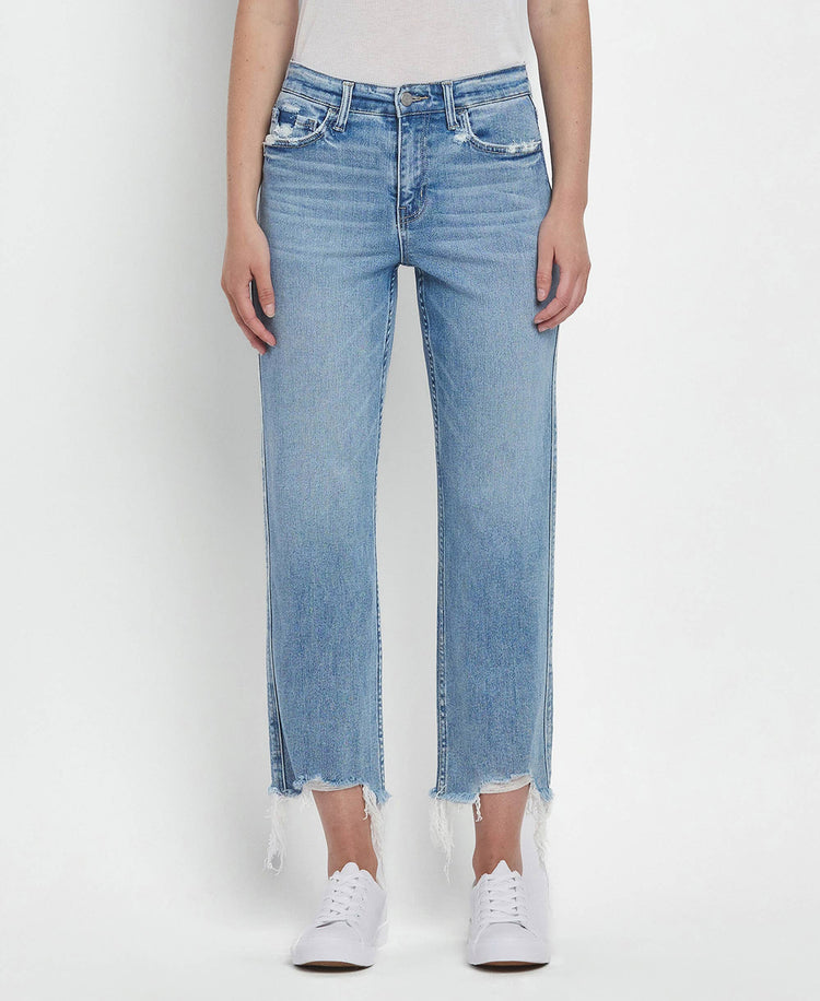 VICTORIA HIGH RISE REGULAR STRAIGHT JEANS