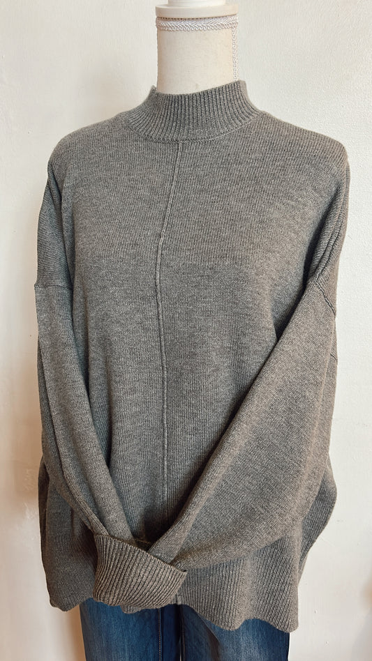 Center Seam Detail Sweater