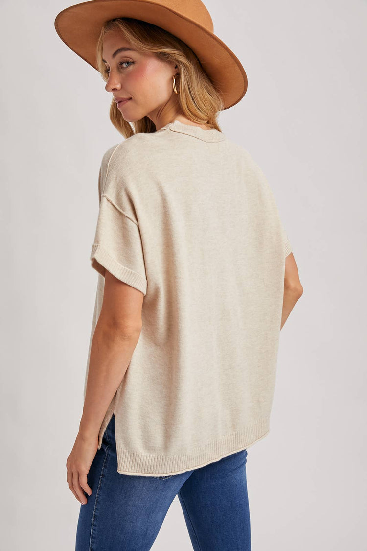 CREW NECK KNIT TEE