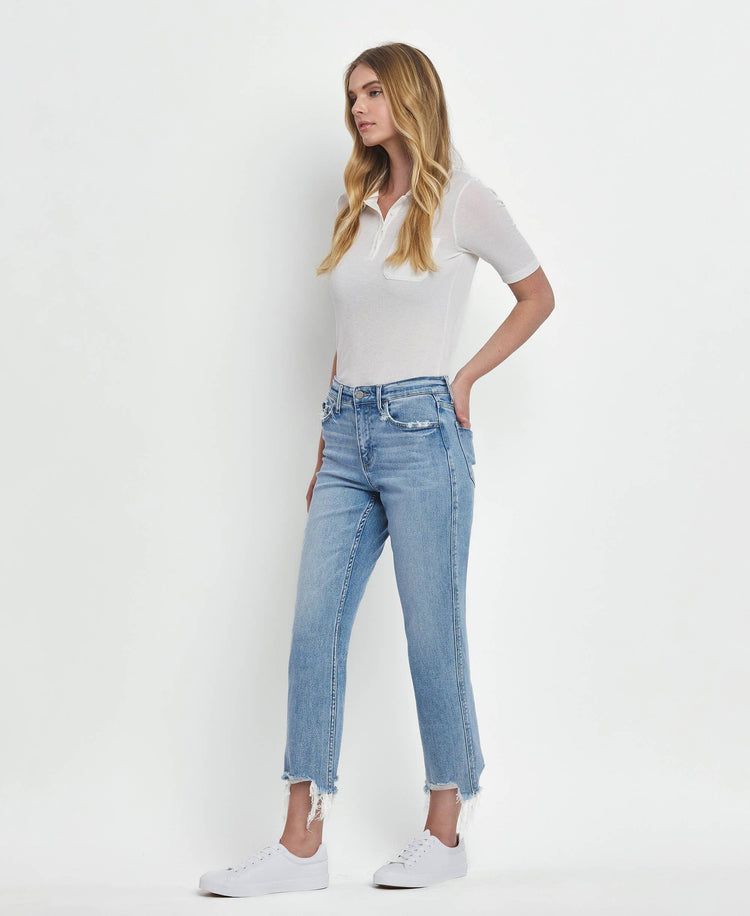 VICTORIA HIGH RISE REGULAR STRAIGHT JEANS