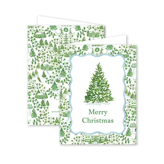 Winter Toile Tree: Single Card