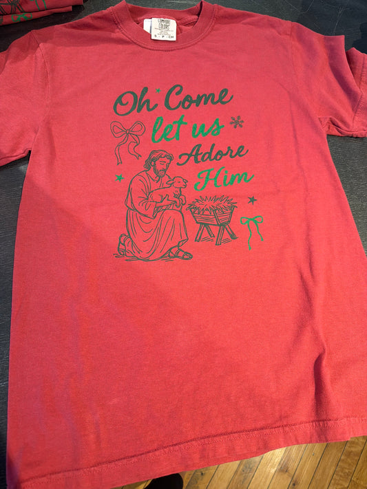 Oh Come Let us Adore Him Tee