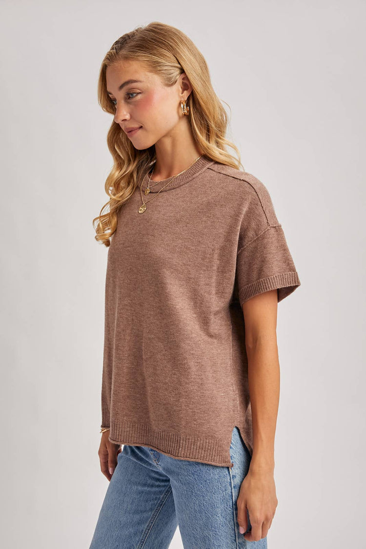 CREW NECK KNIT TEE