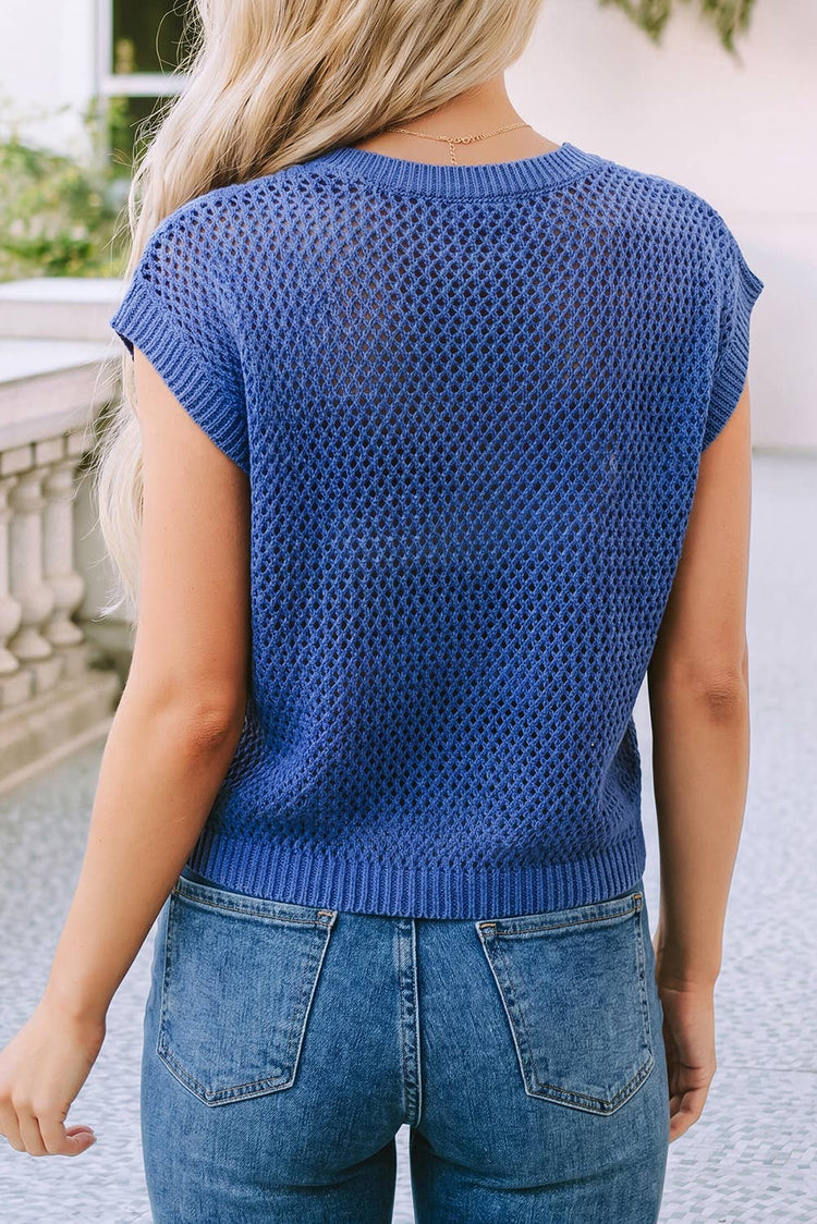 Flag Graphic Short Sleeve Sweater Top