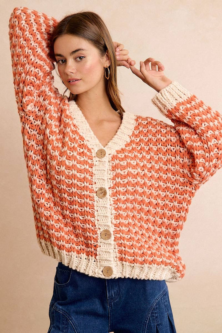 HARVEST CHUNKY SWEATER CARDIGAN