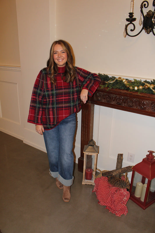 Classic Christmas Plaid Sweater