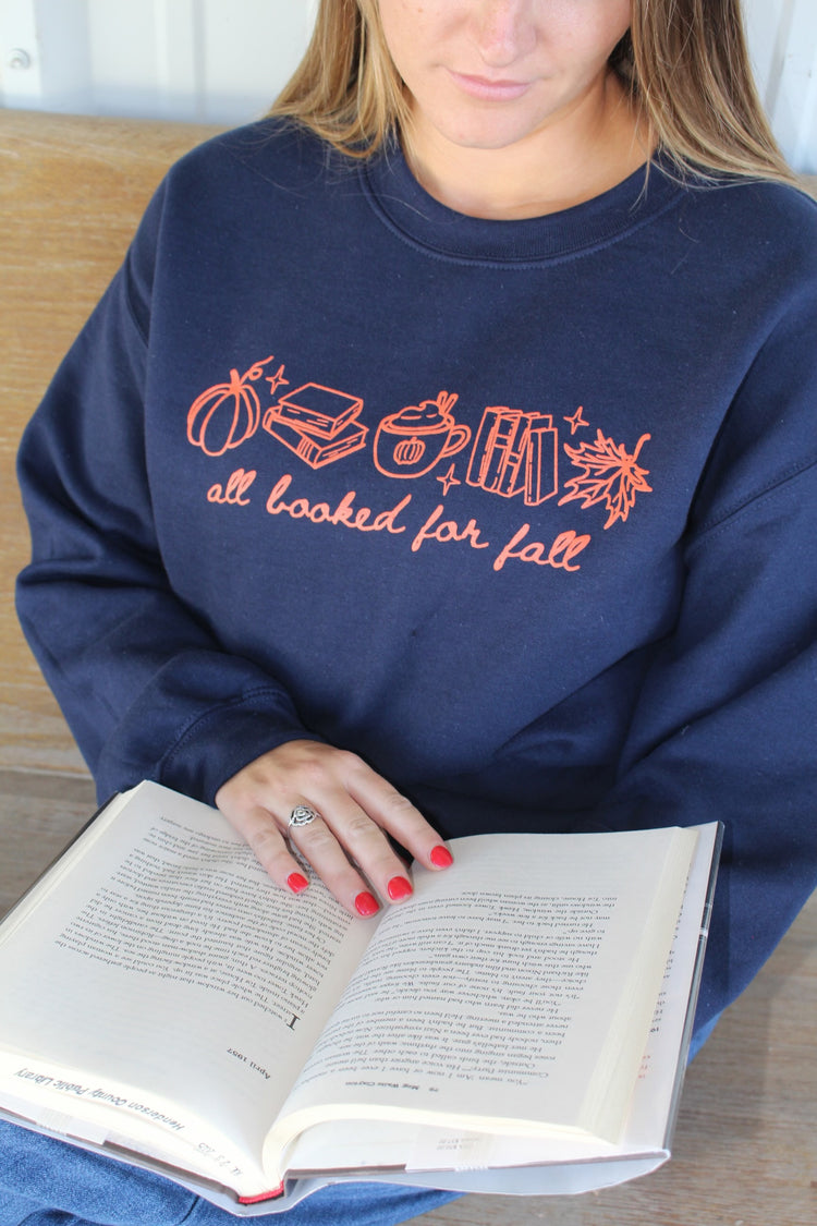 All Booked for Fall Crewneck