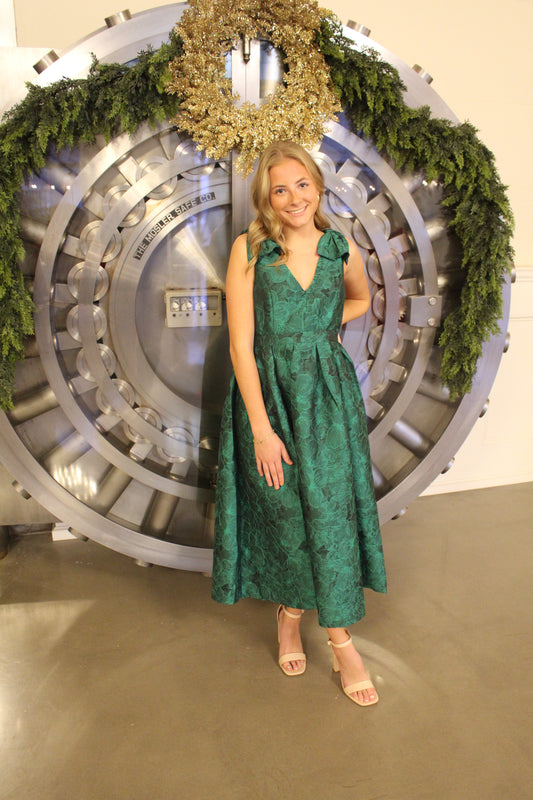 Emerald Holiday Party Dress
