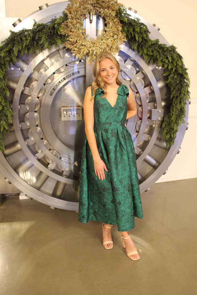 Emerald Holiday Party Dress