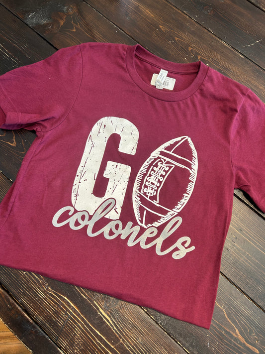 Go Colonel Football Tee
