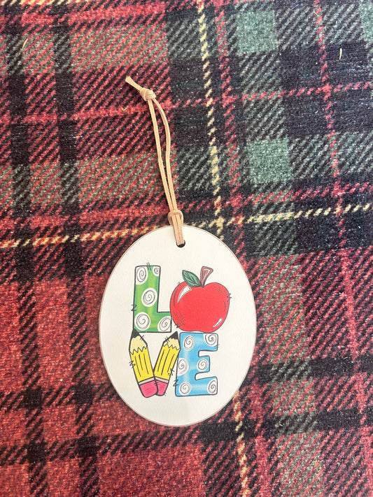 Teacher - Love Christmas Ornament