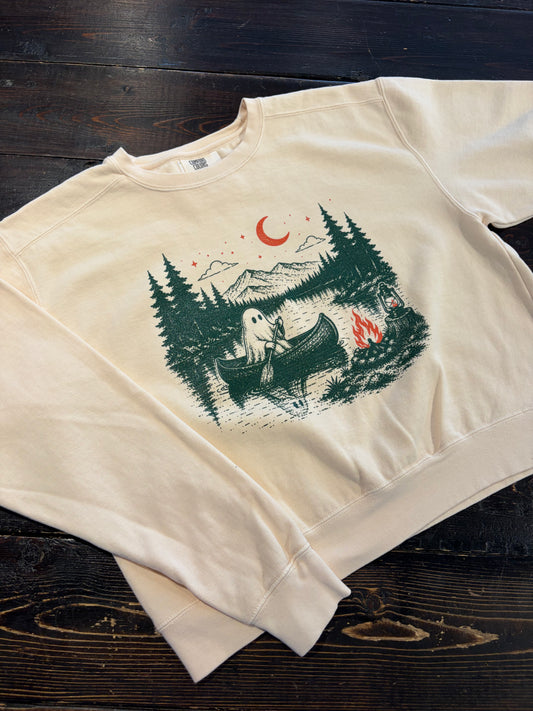 Ghost Canoe Cropped Crewneck