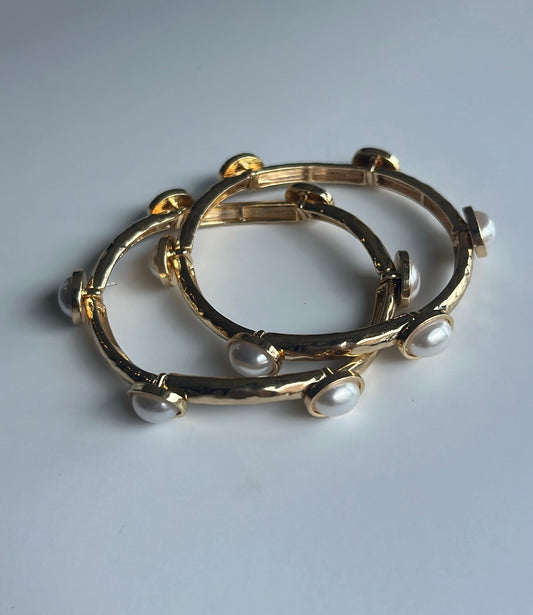 Piers Stretch Bracelet with Pearls