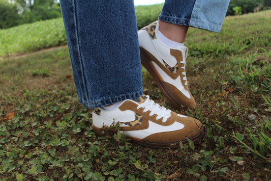 Mocha Cheetah Print Sneakers
