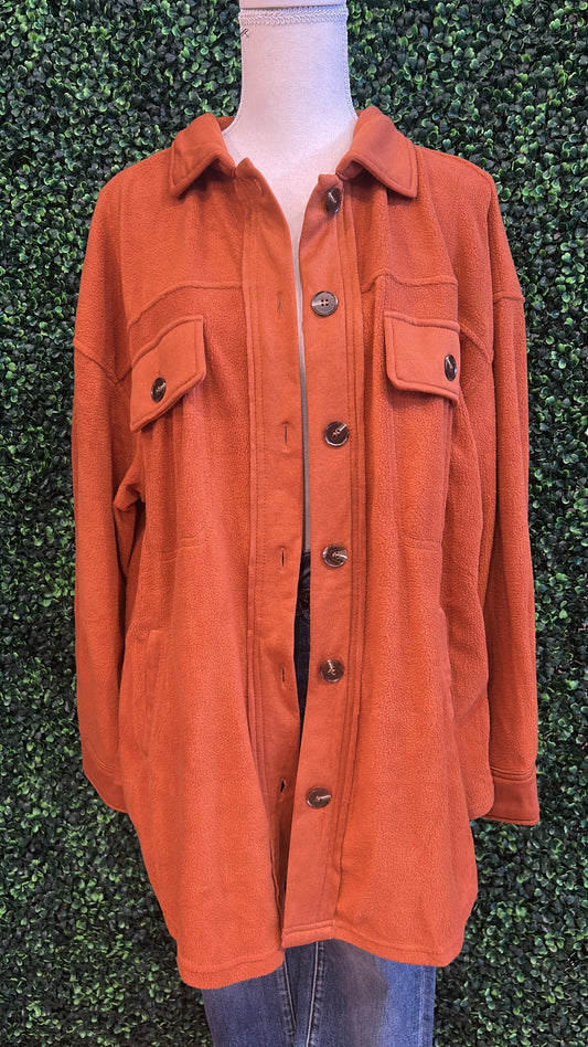 La Miel Fleece Oversized Shacket