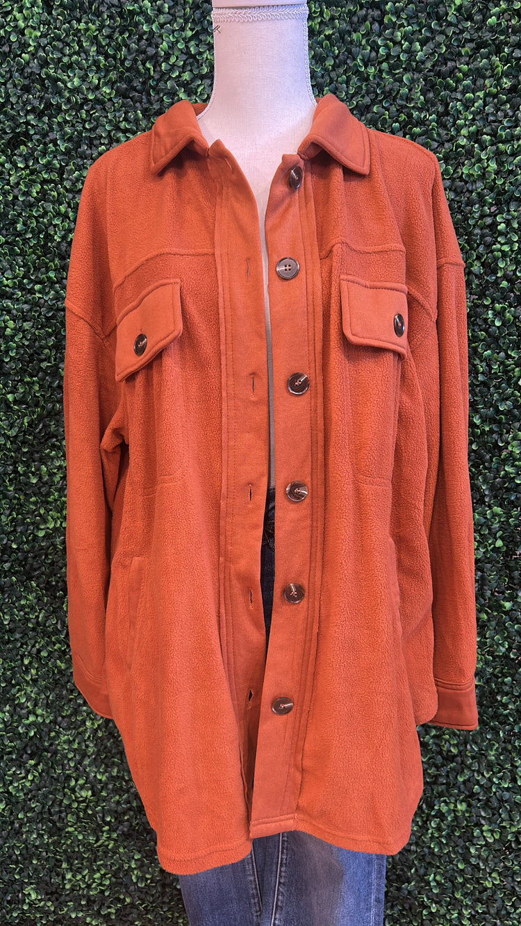 La Miel Fleece Oversized Shacket