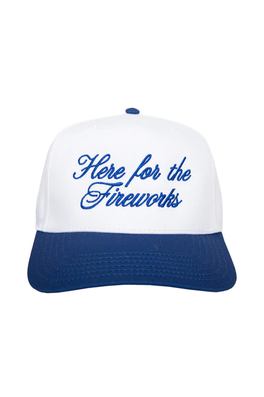 Here for the Fireworks Trucker Hat