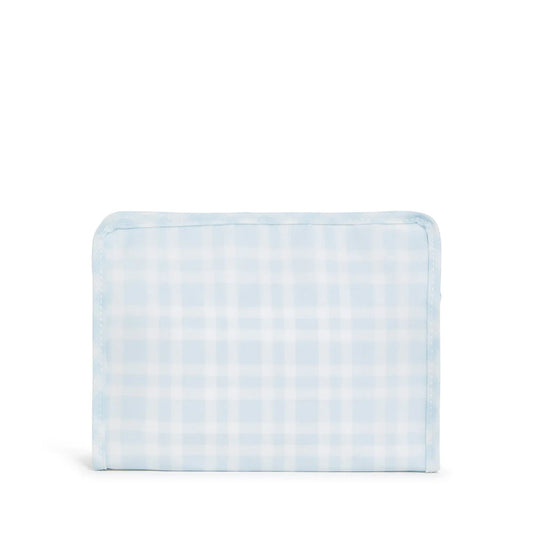 ROADIE MEDIUM Zip Pouch- PIMLICO PLAID BLUE