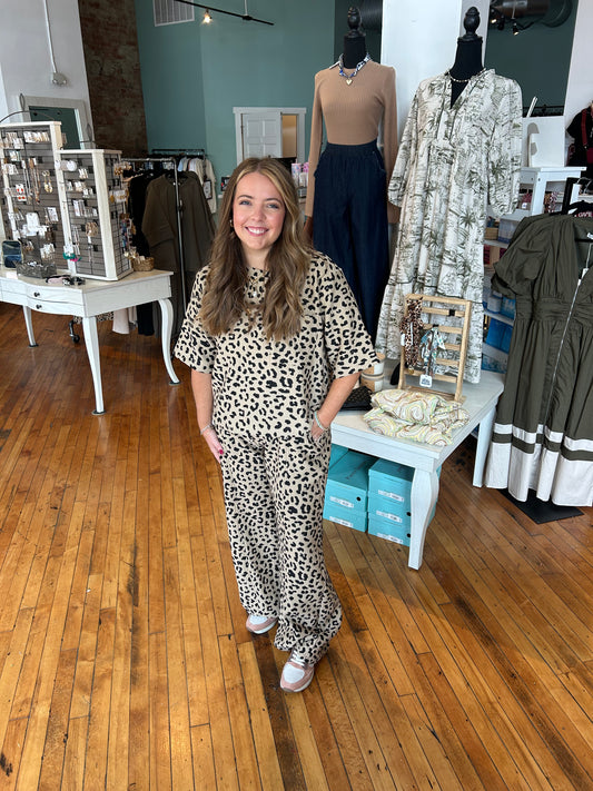 Leopard Knit Set