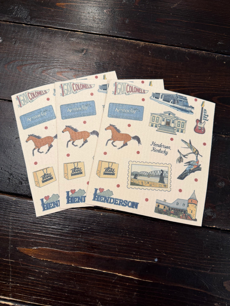 Henderson, KY Swedish cloths set of 3