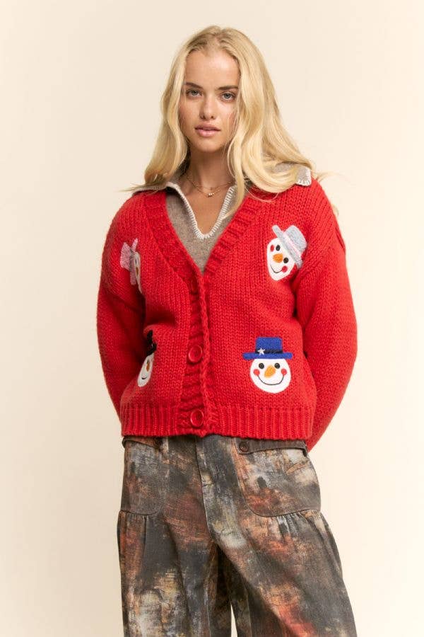 SNOWMAN HOLIDAY CARDIGAN