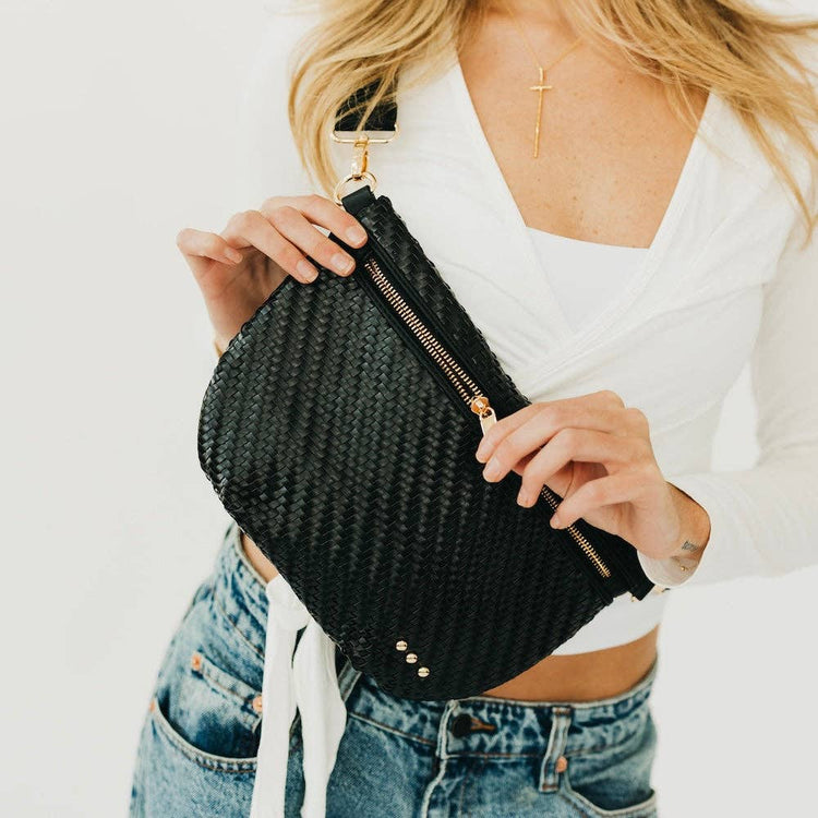 Westlyn Woven Bum Bag - Black