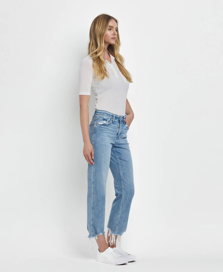 VICTORIA HIGH RISE REGULAR STRAIGHT JEANS