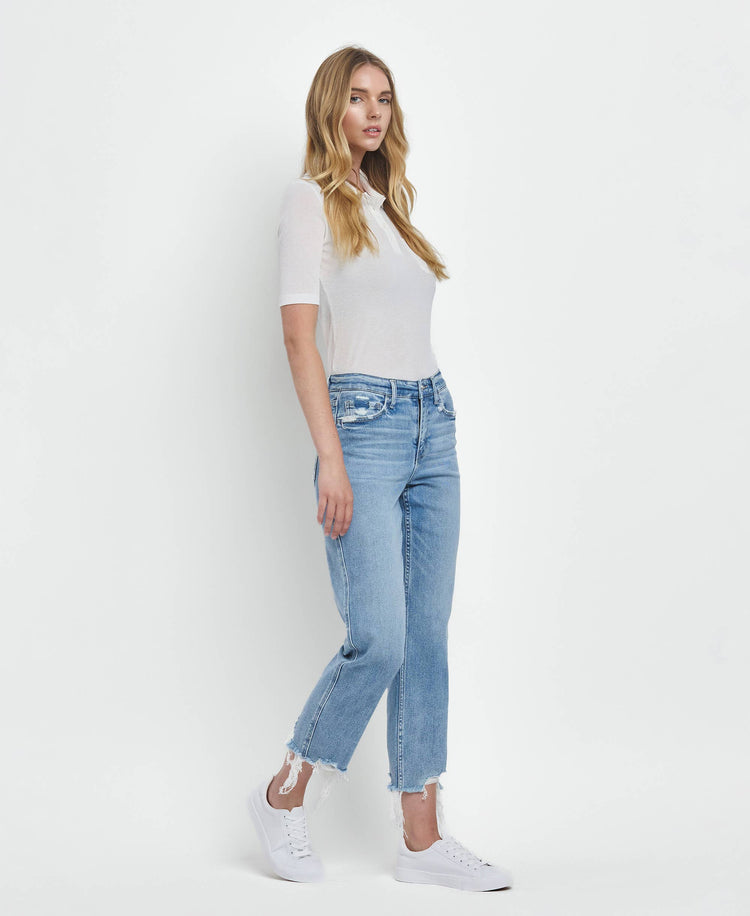 VICTORIA HIGH RISE REGULAR STRAIGHT JEANS